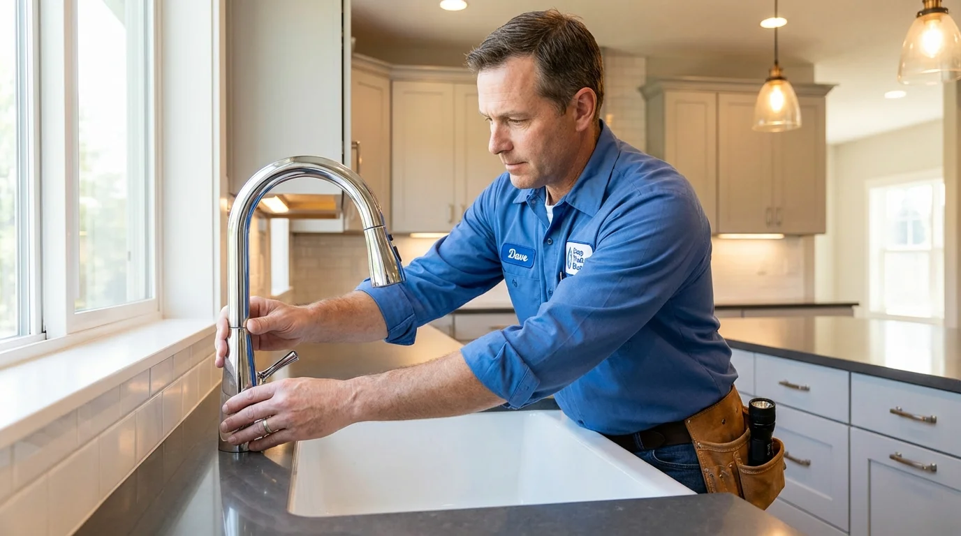 Kitchen faucet installation by Johns Plumbing LLC in Springfield